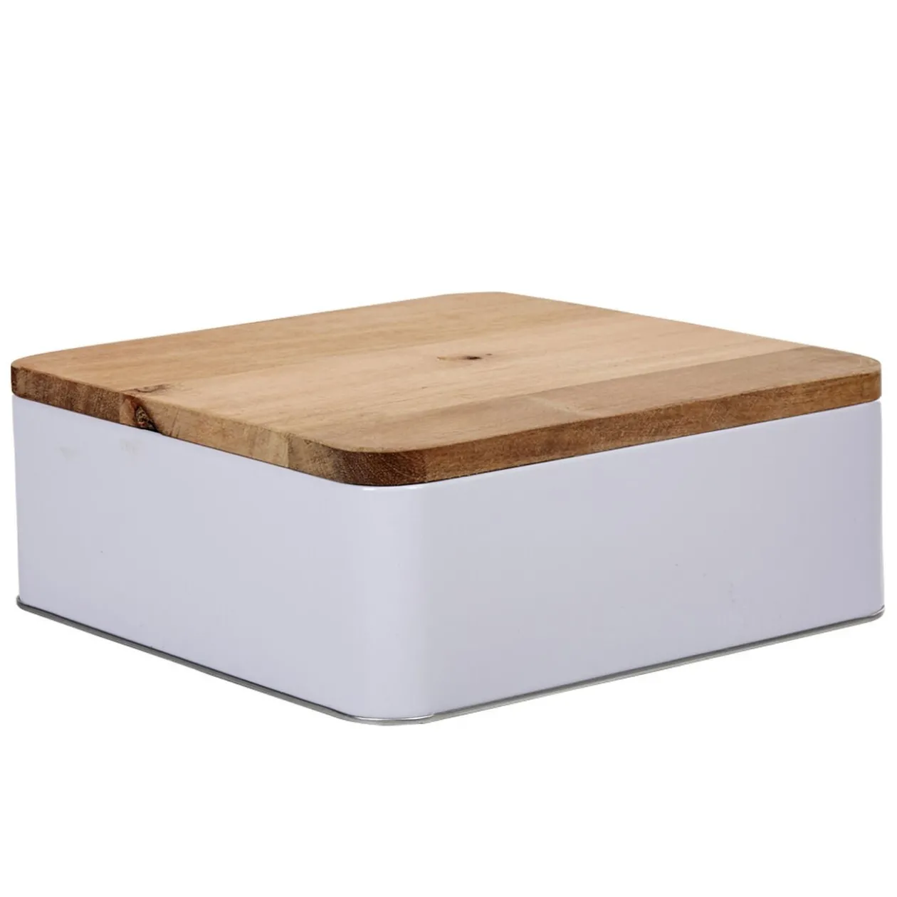 Boîte à biscuit rectangulaire blanc naturel