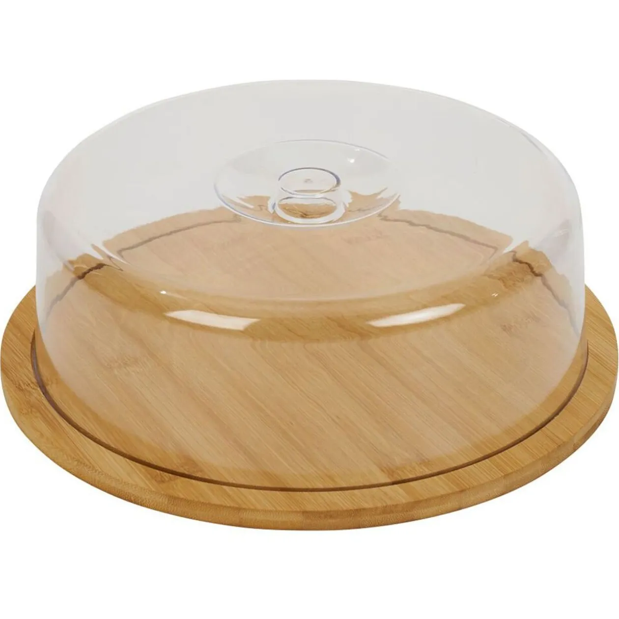 Boîte à fromage bambou et plastique Ø28,5xH9cm