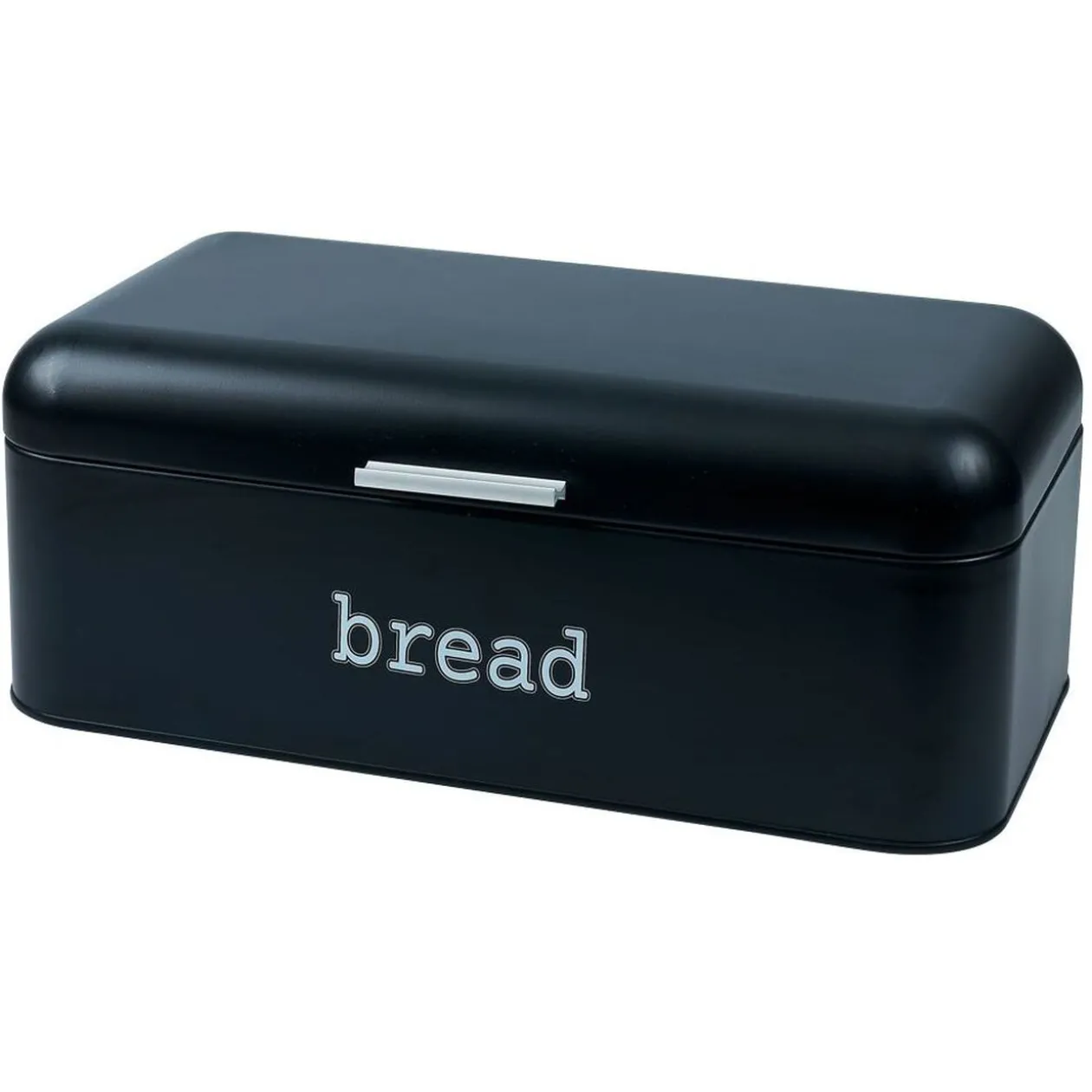 Boîte à pain en métal noir 23x42x16,5cm