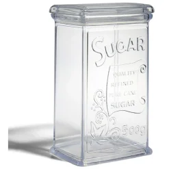 Boîte à sucre 500g plastique transparent 11,5x9xH19cm