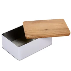 Boîte à sucre rectangulaire blanc naturel