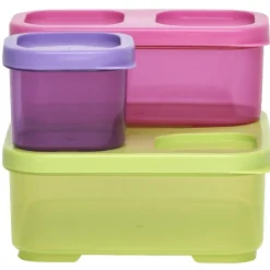 Boîte alimentaire colorée x4