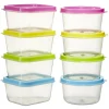 Boîte alimentaire couvercle multicolore 65 ml x8