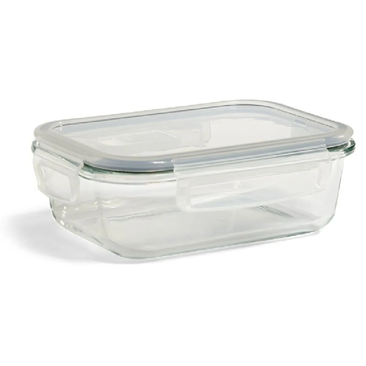 Boîte alimentaire en verre avec couvercle plastique à clips 640ml