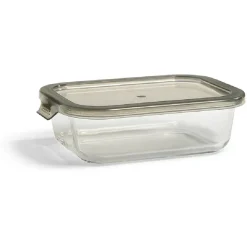 Boîte alimentaire en verre avec couvercle étanche à clips 640ml