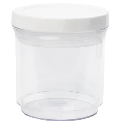 Boîte alimentaire extensible transparente couvercle blanc