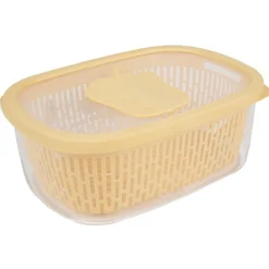 Boîte alimentaire hermétique avec panier fraîcheur 4 L jaune