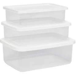 Boîte alimentaire rectangulaire polypropylène x3