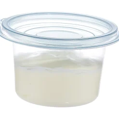 Boîte alimentaire transparente couvercle bleu x18