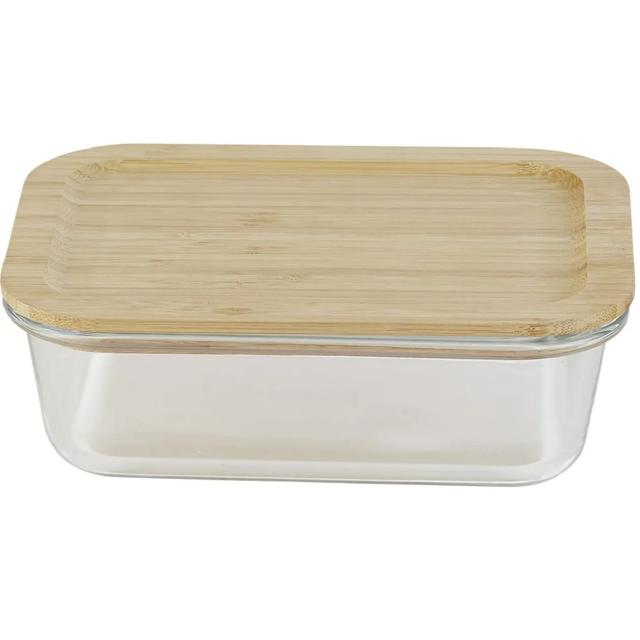 Boîte alimentaire verre avec couvercle bambou 1 000 ml