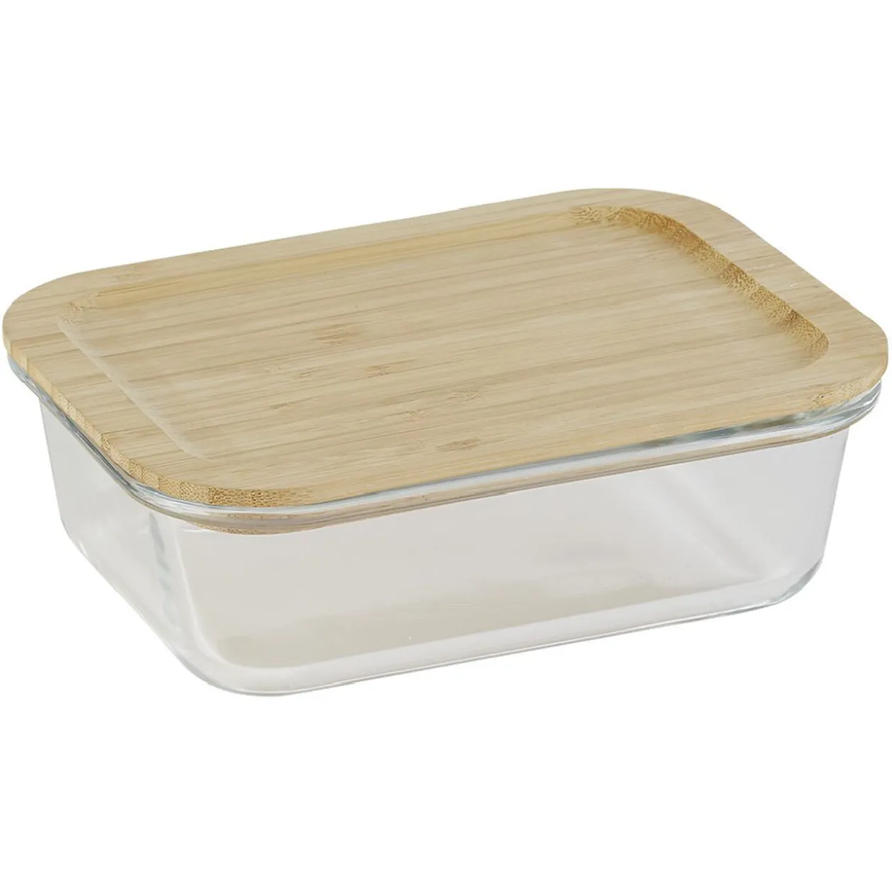 Boîte alimentaire verre avec couvercle bambou 1 000 ml