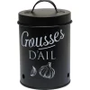 Boîte de conservation métal noir pour ail