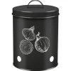 Boîte de conservation pour oignon en métal noir