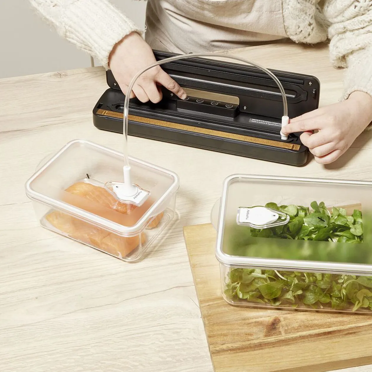 Boîte de conservation sous vide 1,3L - 21,5x13,8xH7,7cm