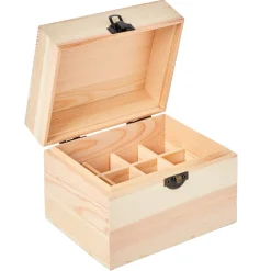 Boîte de rangment pour huiles essentielles bois naturel