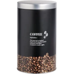 Boîte pour grains de café en métal - Ø10,8xH18,5cm