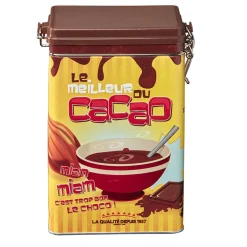 Boîte rectangulaire en métal le meilleur du cacao