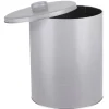 Boîte ronde cylindrique métal grise XL avec couvercle