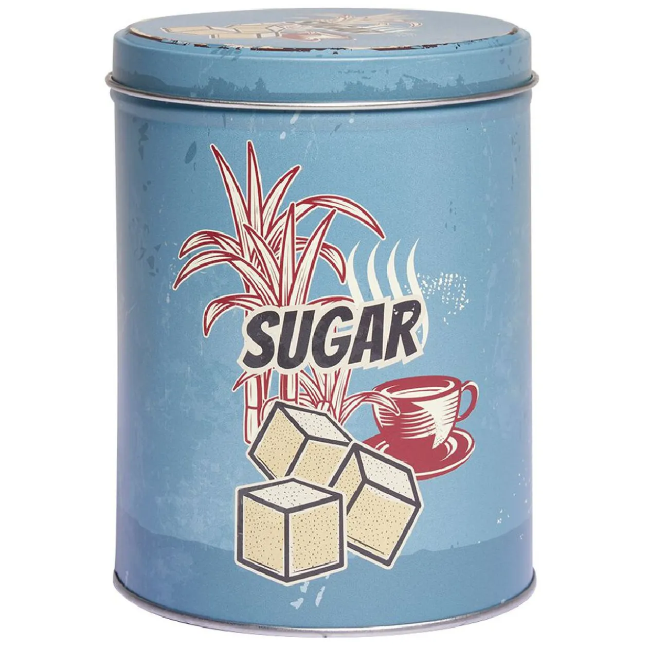 Boîte ronde de conservation en métal Ø10 x H13,1 cm