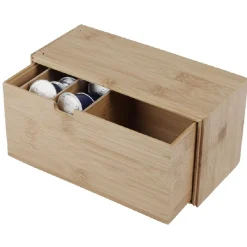 Boîte tiroir à dosettes bambou naturel