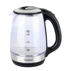 Bouilloire en verre Homday électrique à LED bleu 1,7L