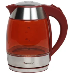 Bouilloire électrique en verre Homday rouge