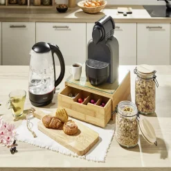 Bouilloire LED sans fil couleurs variables Homday en verre 1,7 L