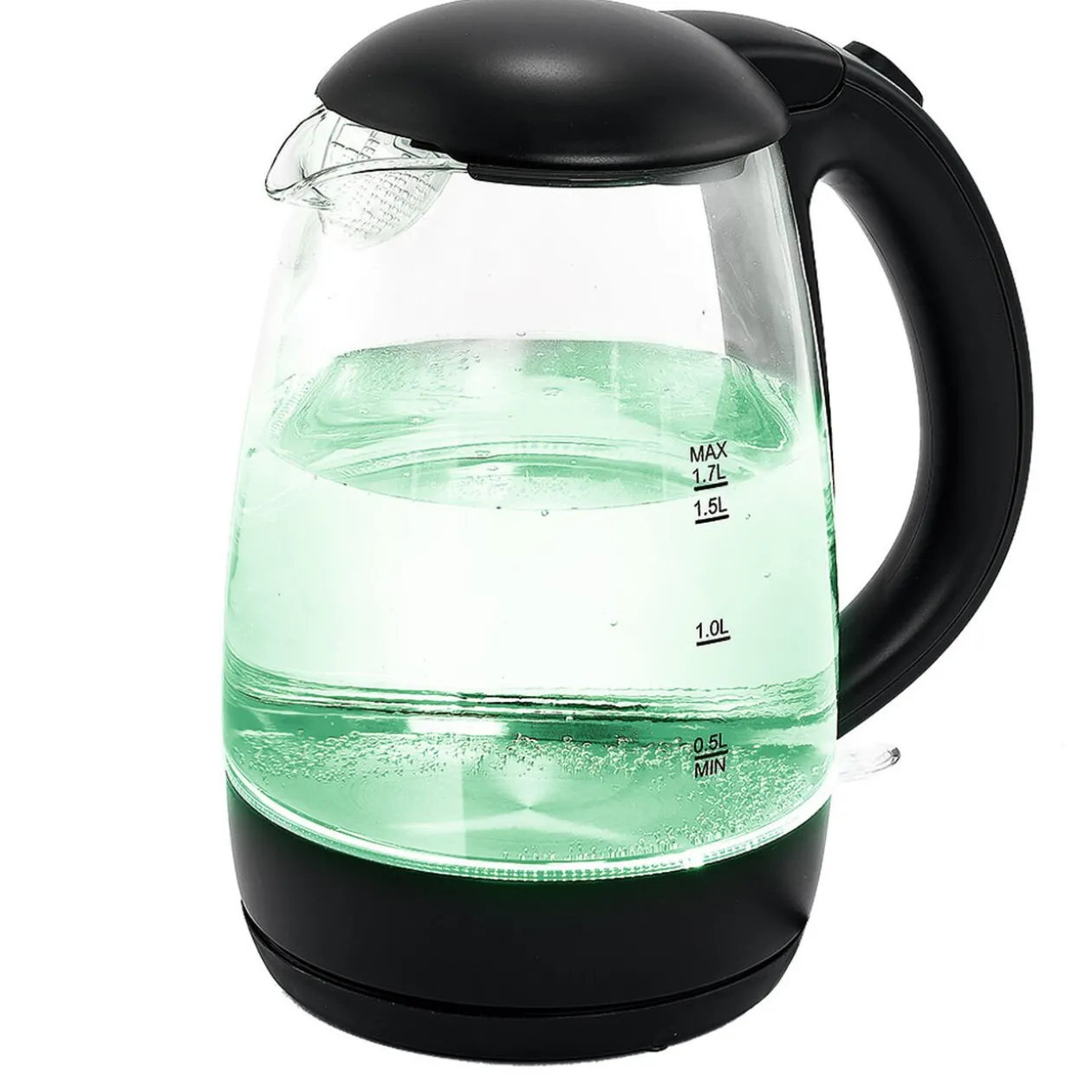 Bouilloire LED sans fil couleurs variables Homday en verre 1,7 L