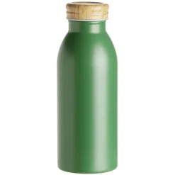 Bouteille isotherme acier avec bouchon en bois 400ml Ø6,7xH18cm