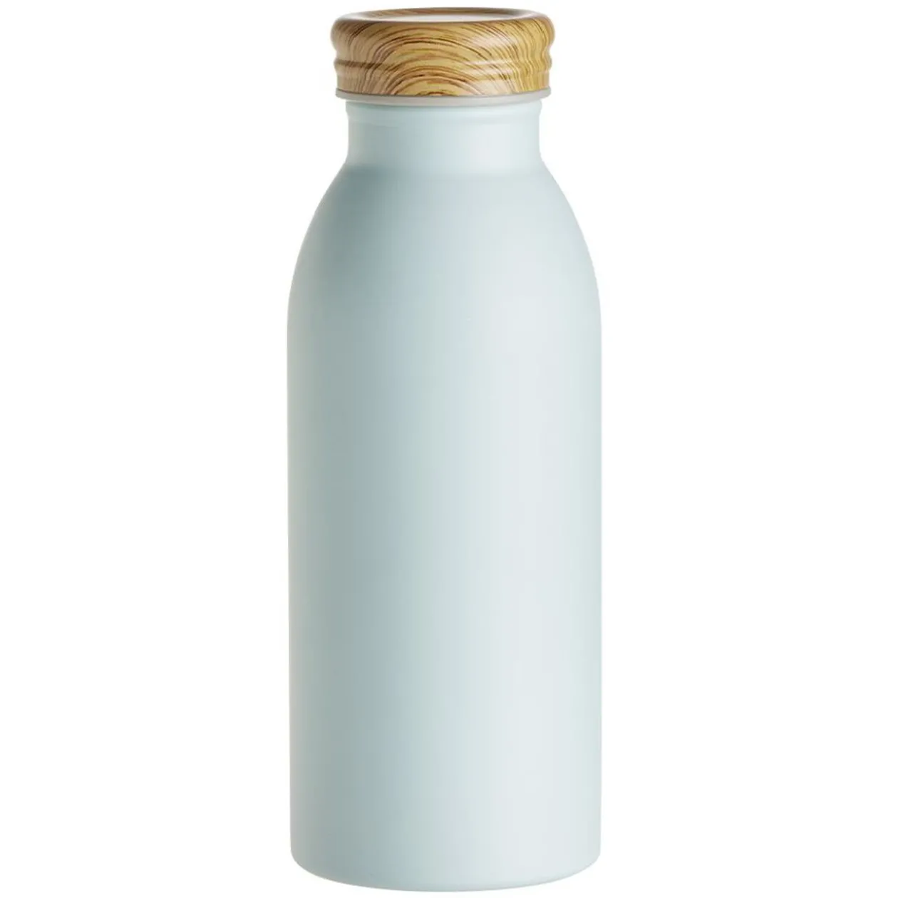 Bouteille isotherme acier avec bouchon en bois 400ml Ø6,7xH18cm