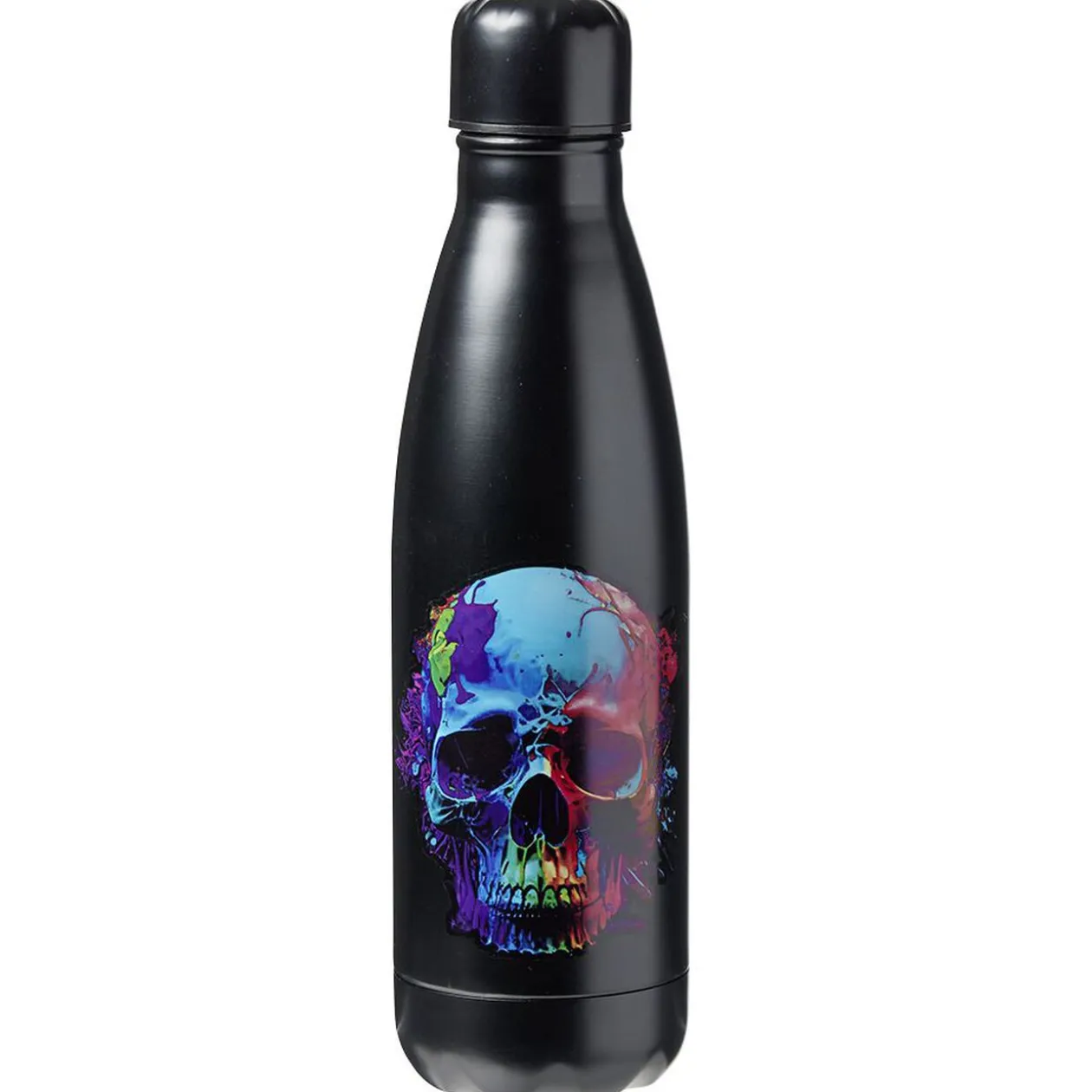 Bouteille isotherme Halloween noir tête de mort multicolore 500ml
