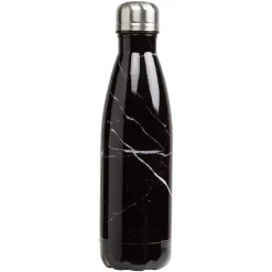 Bouteille isotherme inox noir effet marbre 500 ml