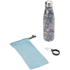 Bouteille isotherme inox avec housse et mousqueton 480 ml