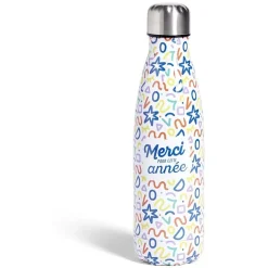 Bouteille isotherme Merci pour cette année 500ml inox 4 modèles