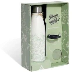 Bouteille isotherme 480ml avec housse vert