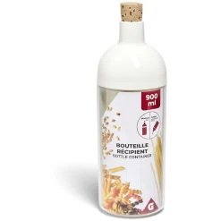 Bouteille récipient 900ml plastique transparent