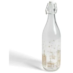 Bouteille verre officina 1L déco Noël - 2 modèles