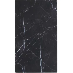 Cache plaque de cuisson en verre noir effet marbre 52x30cm