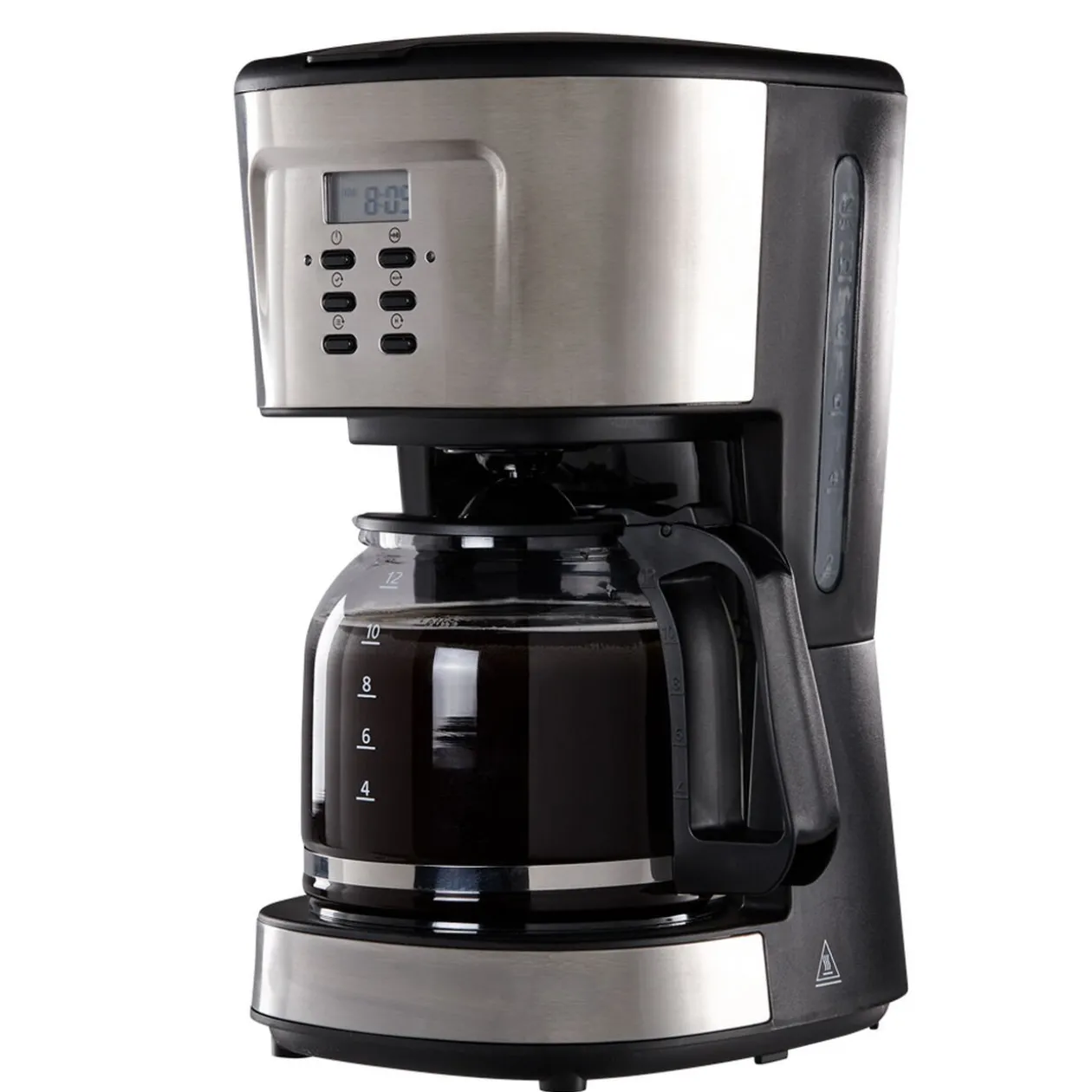 Cafetière programmable noire et grise 1,5 L