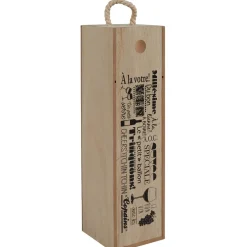 Caisse en bois pour bouteille de vin design naturel