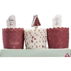 Caissette à gâteau avec décoration x18