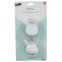 Caissette à muffin en aluminium gris x80