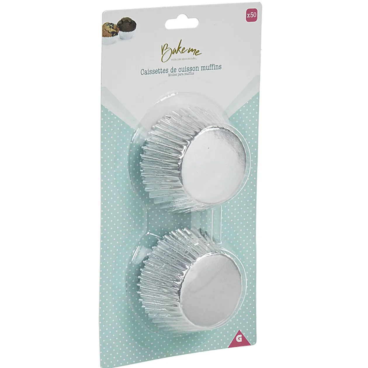 Caissette à muffin en aluminium gris x80