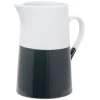 Carafe faïence blanc et gris Ø10,5xH19,5cm 1,2L