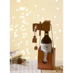 Casse tête bouteille emprisonnée avec cadenas support bois