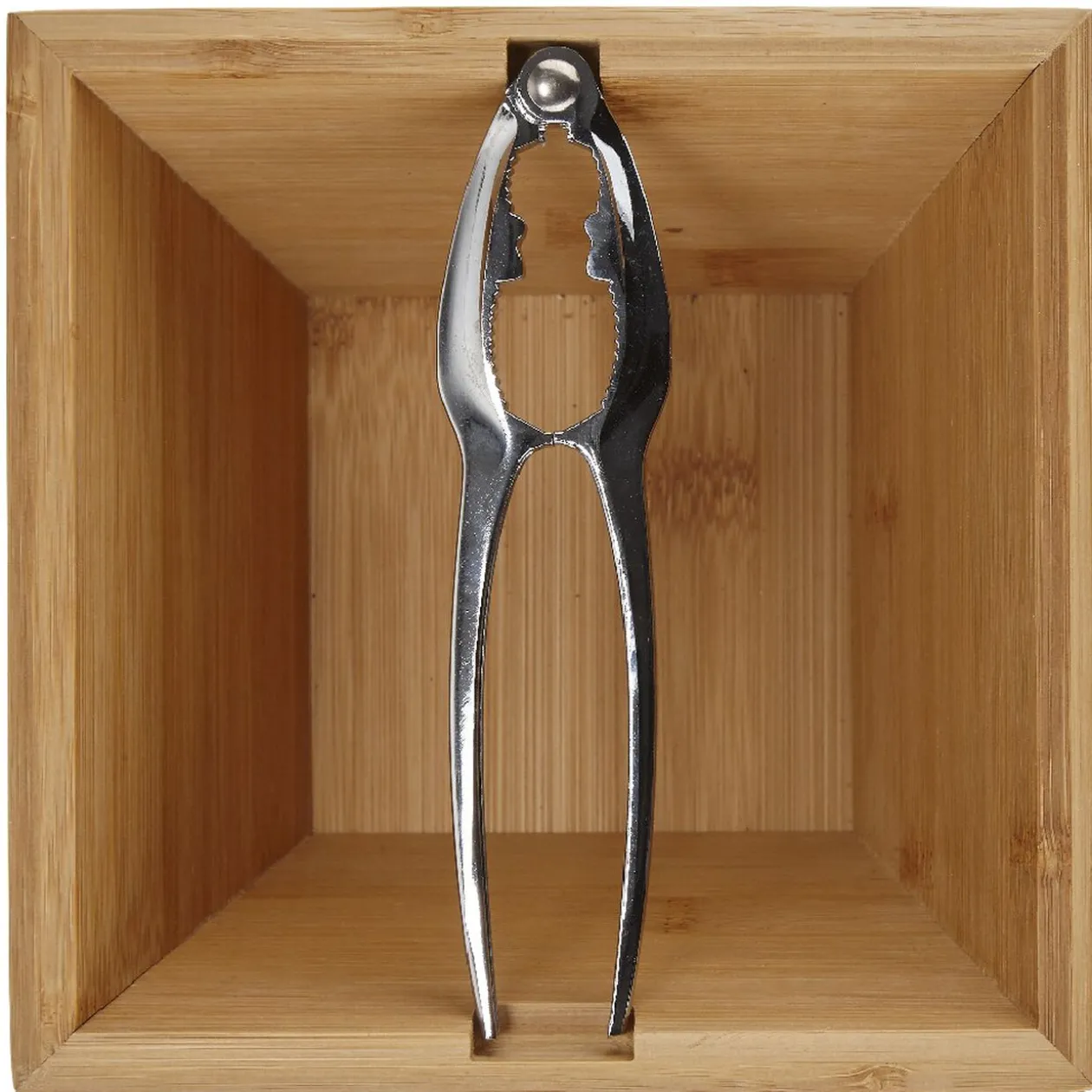 Casse-noix avec bol en bambou naturel