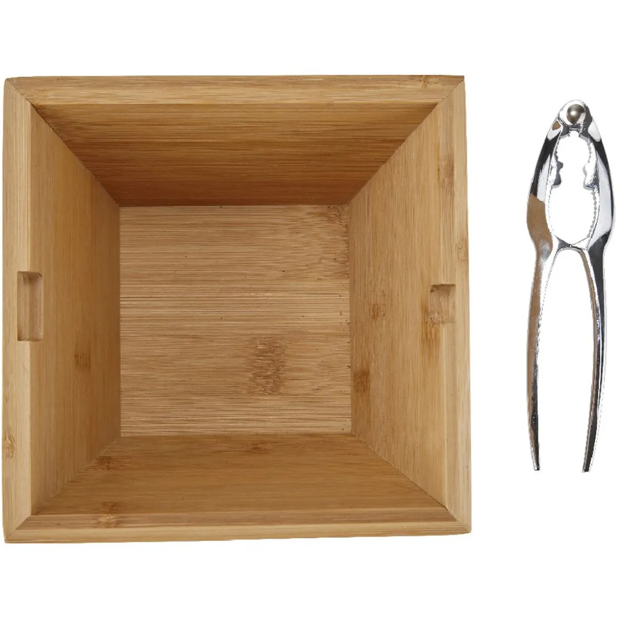 Casse-noix avec bol en bambou naturel