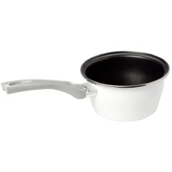 Casserole acier émaillé noir et blanc Ø 16 cm