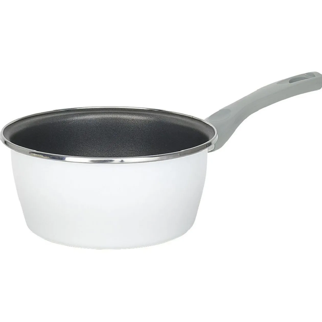 Casserole acier émaillé noir et blanc Ø 20 cm
