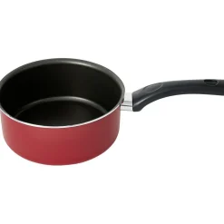 Casserole aluminium antiadhésive noir et rouge Ø 18 cm